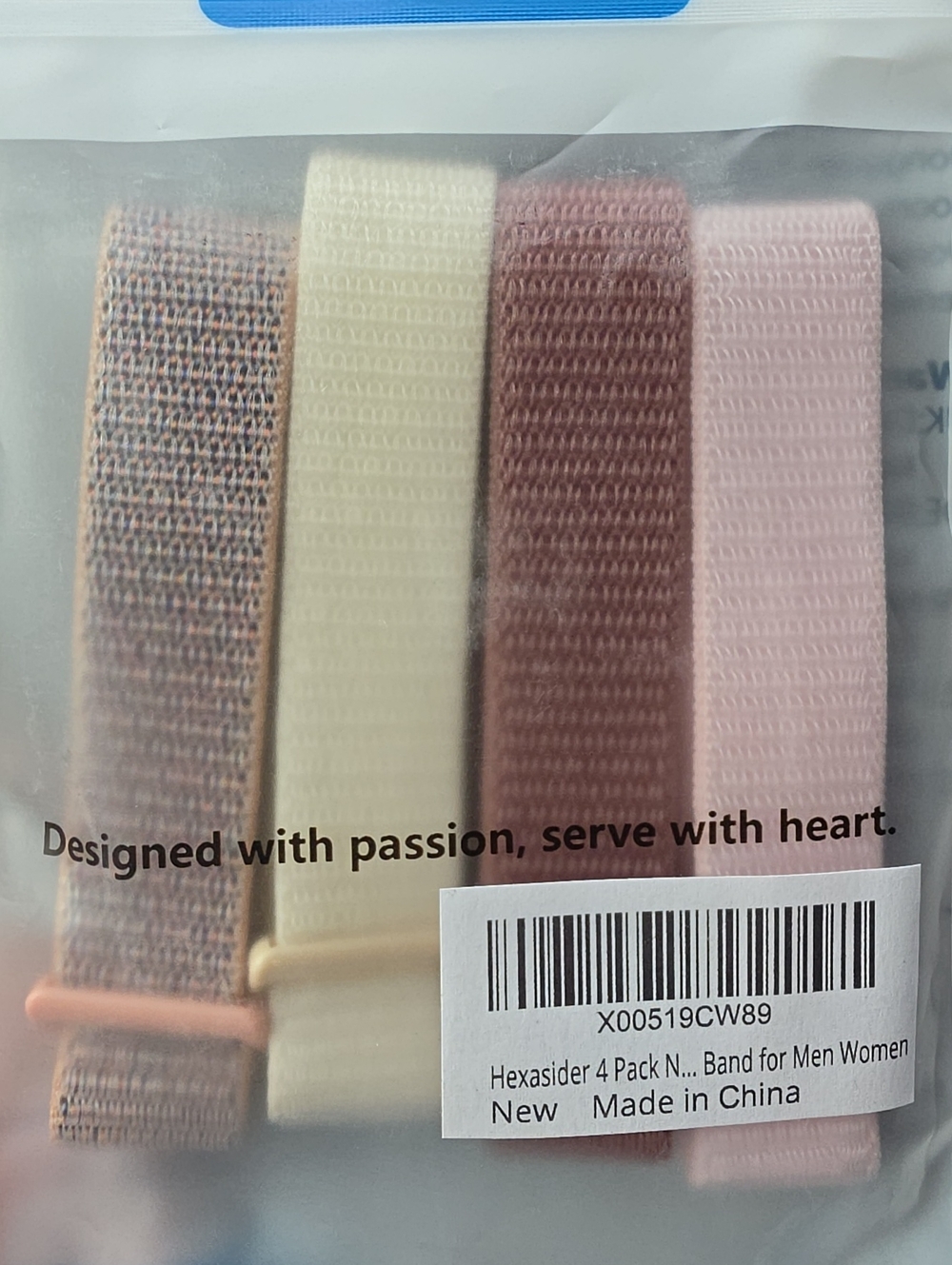 4-Pack HUME Replacement Bands - Pink, Cream, Mauve, Rosewood